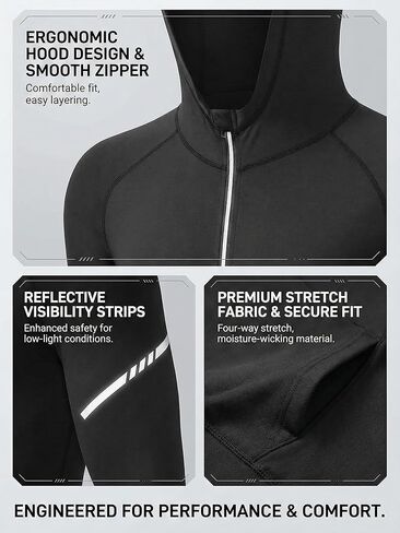 Men's Lightweight Zip-Up Hoodie Jacket – Ideal for Workout, Sports, Hiking & Outdoor Activities – Breathable Activewear in Saudi Arabia