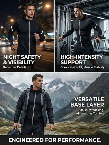 Men's Lightweight Zip-Up Hoodie Jacket – Ideal for Workout, Sports, Hiking & Outdoor Activities – Breathable Activewear in Saudi Arabia