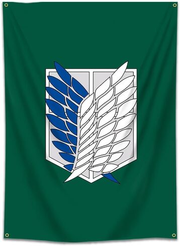 MOOR Attack On Titan Tapestry Shingeki No Kyojin للتعليق على الحائط (60 × 40 بوصة، لون زاهٍ، بوليستر) لكهف الرجال، والسكن، واحتياجات الهدايا (M11-193) in Kuwait