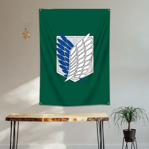 MOOR Attack On Titan Tapestry Shingeki No Kyojin للتعليق على الحائط (60 × 40 بوصة، لون زاهٍ، بوليستر) لكهف الرجال، والسكن، واحتياجات الهدايا (M11-193) in Kuwait