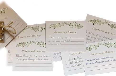 Prayer Bowls with Cards,Prayer Bowls,Prayer Request Cards,Prayer Boxes with Cards to Write On,Heart Prayer Bowl,Congregation Gifts Religious Gifts (Cards) in Saudi Arabia