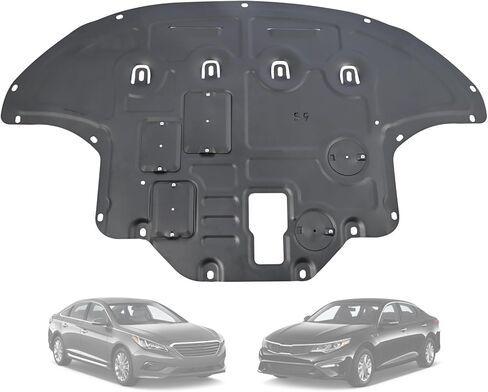 Engine Splash Shield Guard for Kia Optima 2019 2020 / Hyundai Sonata 2015-2017- Heavy-Duty PVC Skid Plate for Radiator, Engine & Transmission - w/Extended Cover, Service Holes & Vent Design in Saudi Arabia