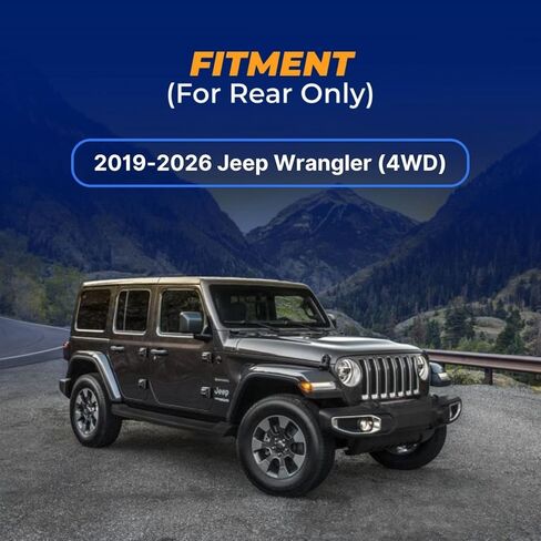 طقم تعليق كيس الهواء TORQUE لـ 2019-2025 جيب رانجلر 4WD حقيبة مساعد خلفي سحب زنبركي 5000 رطل (TR433120AS) in Saudi Arabia