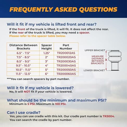 طقم تعليق كيس الهواء TORQUE لـ 2019-2025 جيب رانجلر 4WD حقيبة مساعد خلفي سحب زنبركي 5000 رطل (TR433120AS) in Saudi Arabia
