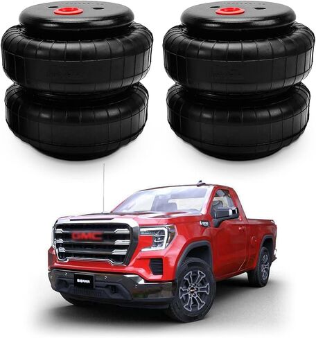 2PCS Universal Air Bags Suspension Kit Compatible with Ford F150/F250 GMC Sierra Chevrolet Ram 1500/2500/3500 Air Spring Bags Double Bellow up to 5,000 lbs of Load Capacity in Saudi Arabia