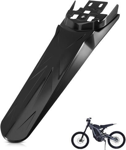 حاجز خلفي أطول ممتد مقاس 15.5 × 5.9 بوصة مناسب لـ Sur-Ron Light Bee X وS Segway X160 X260 واقي الطين المحسن طويل للغاية، واقي رفرف الطين من حفرة الأوساخ in Kuwait