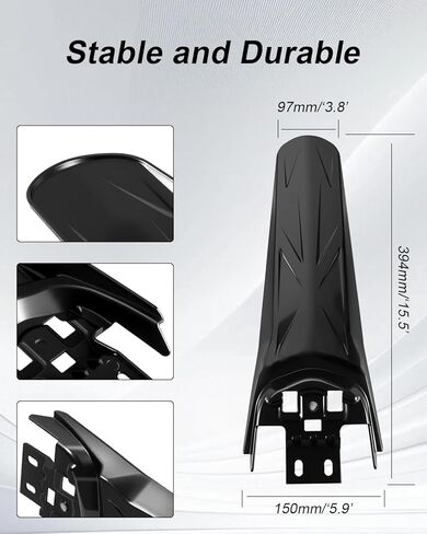 حاجز خلفي أطول ممتد مقاس 15.5 × 5.9 بوصة مناسب لـ Sur-Ron Light Bee X وS Segway X160 X260 واقي الطين المحسن طويل للغاية، واقي رفرف الطين من حفرة الأوساخ in Kuwait