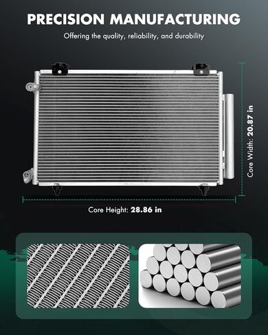 SCITOO Air Conditioning Car Condenser Assembly for Toyota Corolla 2005-2008, Matrix 2005-2008, L4 1.8L, Replace# 3299 in Saudi Arabia
