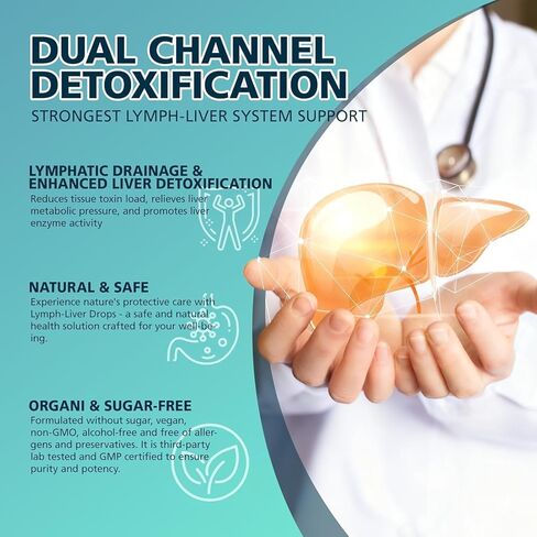 قطرات التصريف اللمفاوي الشحمي - تطهير الكبد وإزالة السموم وقطرات الإصلاح مع شوك الحليب، إشنسا، الخرشوف، فيتامين - مكمل تطهير الكبد اللمفاوي وإزالة السموم، المناعة والصحة، 2 أونصة سائلة in Kuwait
