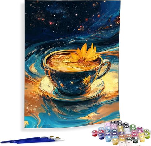 Paint by Numbers for Adults Landscape, DIY Oil Painting Aurora Waterfall Acrylic Paint by Number Kits for Kids Adults Beginner for Home Wall Decor 16x20 inch in Saudi Arabia