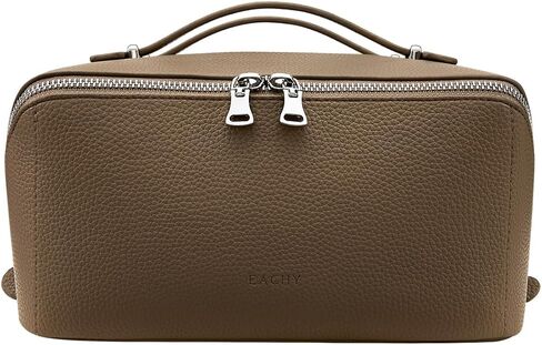 EACHY Makeup Bag,Large Capacity Travel Makeup Bag,Waterproof Portable Open Flat Toiletry Bag Cosmetic Bag with Divider and Handle in Saudi Arabia