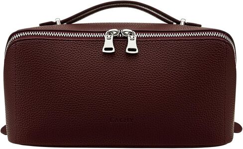 EACHY Makeup Bag,Large Capacity Travel Makeup Bag,Waterproof Portable Open Flat Toiletry Bag Cosmetic Bag with Divider and Handle in Saudi Arabia