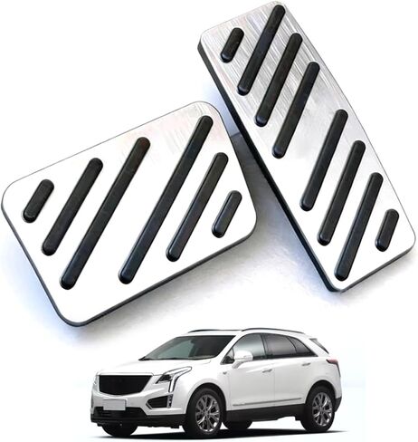 أغطية دواسات السيارة لكاديلاك XT5 2017 2018 2019 2020 2021 2022 2023 2024 2025، استبدال أغطية دواسات الغاز المصنوعة من الألومنيوم التلقائي، دواسات مسند قدم الفرامل غير القابلة للانزلاق (مجموعة من 2) in Kuwait