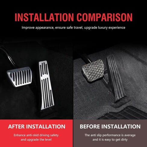 أغطية دواسات السيارة لكاديلاك XT5 2017 2018 2019 2020 2021 2022 2023 2024 2025، استبدال أغطية دواسات الغاز المصنوعة من الألومنيوم التلقائي، دواسات مسند قدم الفرامل غير القابلة للانزلاق (مجموعة من 2) in Kuwait