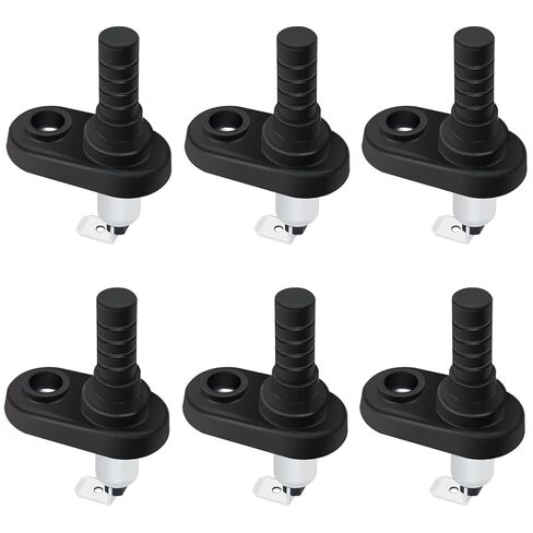 6Pcs 12V Mount Pin Switch Momentary Nickel Plated Universal Door Jamb Flange Light Hood Mount Switch with Rubber Boot for Car Boat in Kuwait