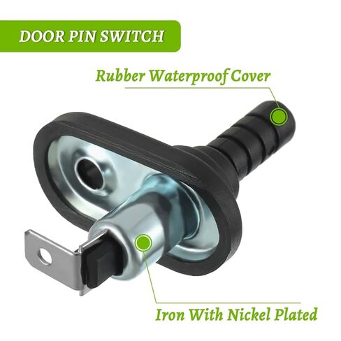 6Pcs 12V Mount Pin Switch Momentary Nickel Plated Universal Door Jamb Flange Light Hood Mount Switch with Rubber Boot for Car Boat in Kuwait