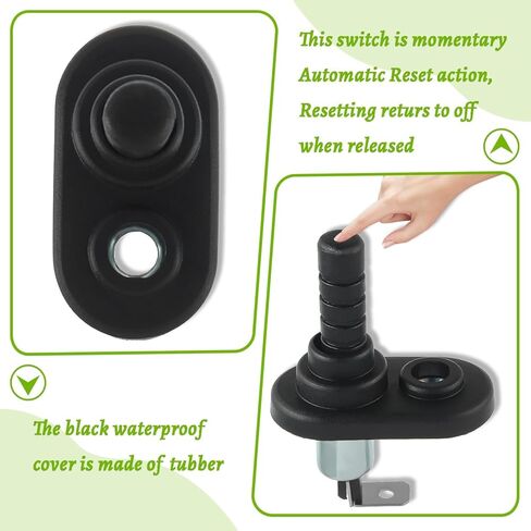 6Pcs 12V Mount Pin Switch Momentary Nickel Plated Universal Door Jamb Flange Light Hood Mount Switch with Rubber Boot for Car Boat in Kuwait