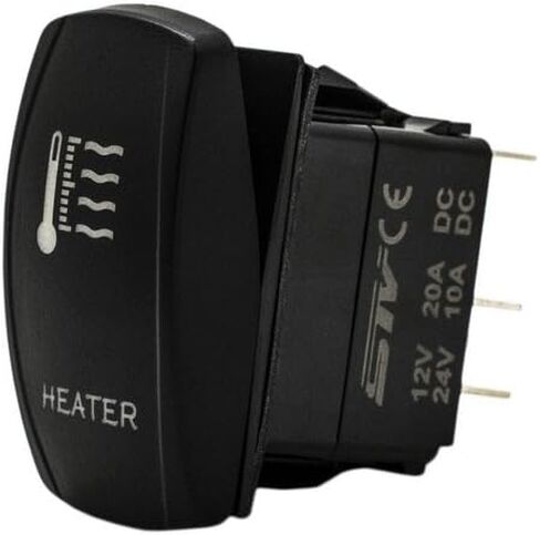 Laser Rocker Switch - HEATER - Universal On/Off - 12 Volt (green) in Saudi Arabia