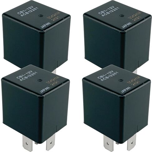 CB1-12V ACB13201 Relay (4-Pack) 12VDC 40A 5-Pin SPDT Automotive Power Relay Compatible with HID Lighting ABS EPS A/C Systems Fixes No-Start & Dim Headlight Issues in Saudi Arabia