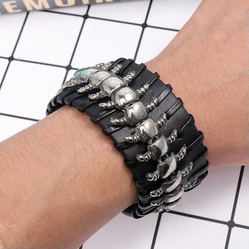 Spike Punk Bracelet Ladies Bracelets Centipede Men Women's in Saudi Arabia