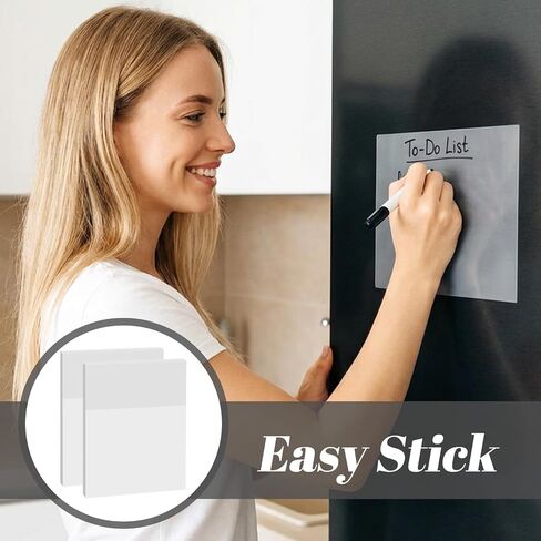 100 Sheets Clear Sticky Notes, 5 X 7 Inch Transparent Sticky Notes Extra Large Clear Stickys Tabs Waterproof Translucent Paper Transparent Stickys Note Tabs for Office Woman School Classroom (Blank) in Saudi Arabia