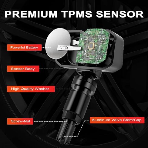 مستشعر TPMS، مستشعر مراقبة ضغط الإطارات 315 ميجا هرتز 4 عبوات متوافق مع Toyota Lexus Scion Pontiac Replace# 4260733021، 4260733011، 4260706011، 4260704010، أسود in Kuwait