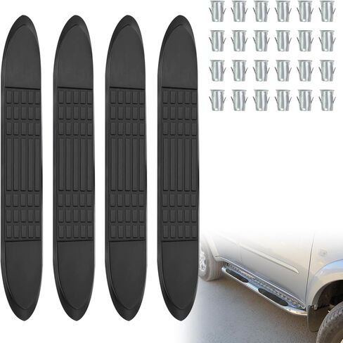 وسادات بديلة لـ Nerf Bar لأنابيب دائرية مقاس 3 بوصات مع 5 فتحات، 21 بوصة × 3 بوصة، مجموعة وسائد بديلة متينة غير قابلة للانزلاق مكونة من 4 قطع مع 24 دبوس تثبيت، بوليمر عالي التحمل مع نسيج مضاد للانزلاق in Kuwait