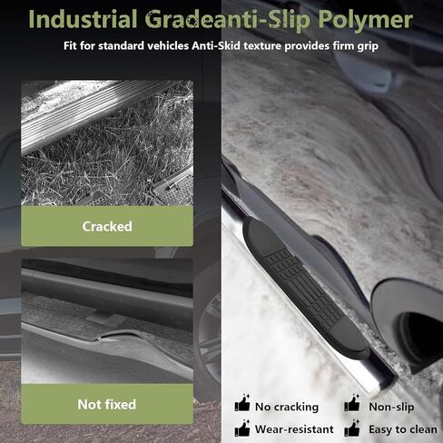 وسادات بديلة لـ Nerf Bar لأنابيب دائرية مقاس 3 بوصات مع 5 فتحات، 21 بوصة × 3 بوصة، مجموعة وسائد بديلة متينة غير قابلة للانزلاق مكونة من 4 قطع مع 24 دبوس تثبيت، بوليمر عالي التحمل مع نسيج مضاد للانزلاق in Kuwait