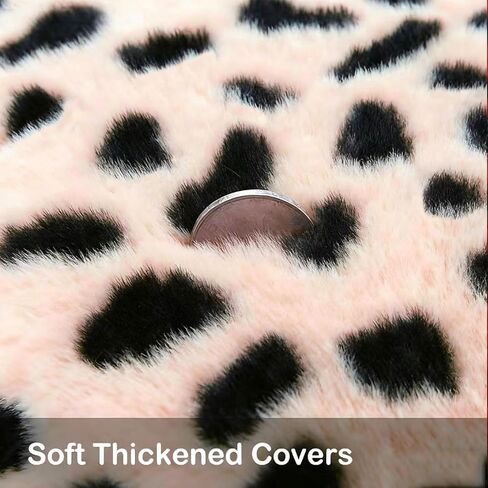 أغطية مقاعد السيارة الدافئة الفهد، واقي مقعد السيارة من جلد الغنم الصناعي الناعم، مجموعة وسائد مقعد السيارة الفاخرة السميكة، أغطية مقاعد أمامية غير قابلة للانزلاق تناسب معظم السيارات (بيج) in Kuwait