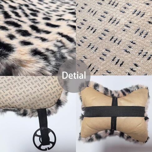 أغطية مقاعد السيارة الدافئة الفهد، واقي مقعد السيارة من جلد الغنم الصناعي الناعم، مجموعة وسائد مقعد السيارة الفاخرة السميكة، أغطية مقاعد أمامية غير قابلة للانزلاق تناسب معظم السيارات (بيج) in Kuwait