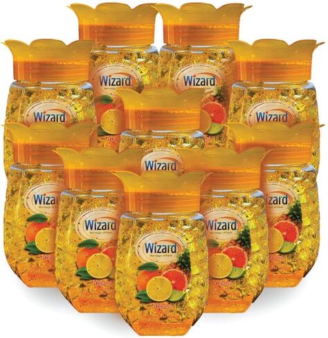 WIZARD Odor Eliminator Gel Beads - 12 oz, Pack of 12 - Air Freshners For Bathroom. Rooms, Per Areas and Car Freshner (FRESH LINEN) in Saudi Arabia