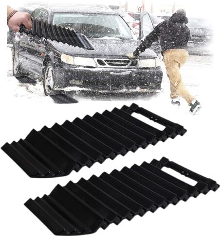 Tire Traction Mat, Traction Boards Recovery Track Portable Emergency Devices Tire Traction Mats for Pickups Snow, Ice, Mud, and Sand Used to Cars, Trucks, Van or Fleet Vehicle (2 Pack) in Kuwait