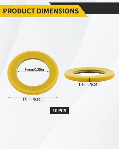 10 قطع من حشية سدادة تصريف علبة التروس - غسالات سدادة سدادة سدادة تصريف الزيت لبرغي تصريف تشحيم علبة التروس، استبدال الوحدة السفلية 26-830749 متوافق مع Mercury Marine/Mercruiser in Kuwait