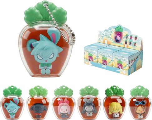 YJacuing الغريبة المرحلة أرنب سلسلة صندوق أعمى الجزرة المفاتيح مع تمثال صغير ، أنيمي الرسمية ALNST سر حقيبة سحر in Kuwait