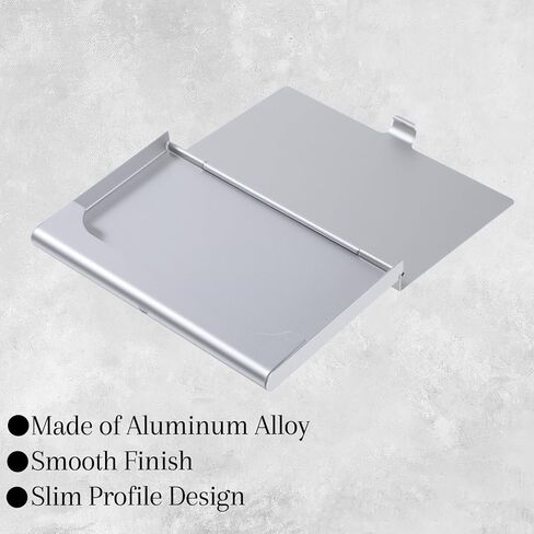 2 Pack Business Card Holder Wallet Business Cards Holder for Women Metal Businesses Credit Card Holders with Buckle-Lock Aluminum Alloy Flip Cover Slim Purse Name Cards Case for Women Men Black Silver in Saudi Arabia