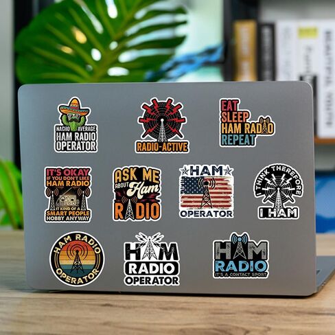 SODAVA [3"x3"] Ham Radio Stickers Pack of 10 – Funny Ham Radio Operator Decals for Laptop Water Bottle Gift for Ham Enthusiasts Hams Radio Club Amateur Radio Accessories Vinyl Weatherproof Sticker in Saudi Arabia
