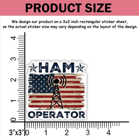 SODAVA [3"x3"] Ham Radio Stickers Pack of 10 – Funny Ham Radio Operator Decals for Laptop Water Bottle Gift for Ham Enthusiasts Hams Radio Club Amateur Radio Accessories Vinyl Weatherproof Sticker in Saudi Arabia