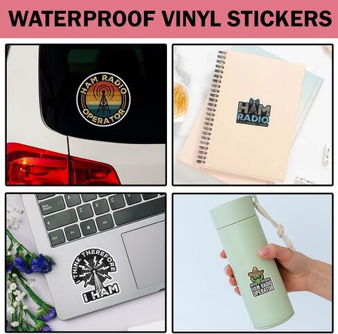 SODAVA [3"x3"] Ham Radio Stickers Pack of 10 – Funny Ham Radio Operator Decals for Laptop Water Bottle Gift for Ham Enthusiasts Hams Radio Club Amateur Radio Accessories Vinyl Weatherproof Sticker in Saudi Arabia