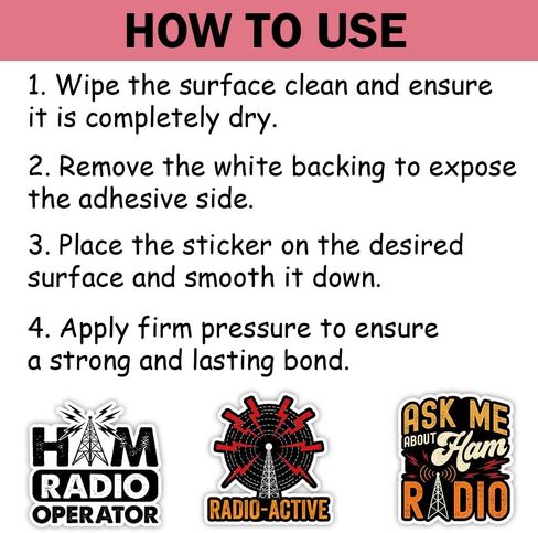 SODAVA [3"x3"] Ham Radio Stickers Pack of 10 – Funny Ham Radio Operator Decals for Laptop Water Bottle Gift for Ham Enthusiasts Hams Radio Club Amateur Radio Accessories Vinyl Weatherproof Sticker in Saudi Arabia