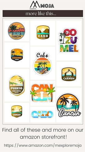 Cozumel, Mexico 3 inch Sticker, S582 (Waterproof Vinyl Decal for Car, Water Bottle, Laptop, iPad, Window, Cooler, Luggage, Bumper, Toolbox, Locker), 3 inch in Kuwait