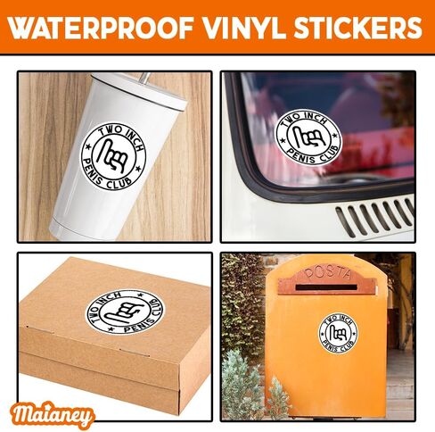 MAIANEY (3 Pcs) Two Inch Penis Club Stickers Funny Adult Humor Stickers Small Dick Penis Joke Sticker Micro Penis Club Meme Funny Gifts Decorations Laptop Bottle Car Bumper Window 3"x4" in Saudi Arabia
