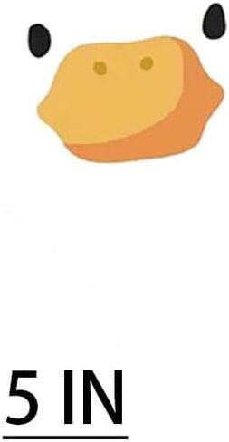 قطعتان من ملصق مصد السيارة المضحك برأس الإوزة البيضاء اللطيفة، ملصق من الفينيل مقاس 6 بوصات، مقاوم للماء، مقطوع بالقالب للسيارات والنوافذ وأجهزة الكمبيوتر المحمولة in Kuwait