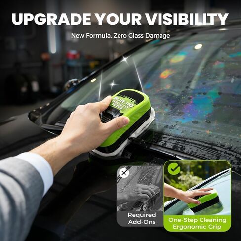 قطعتان من منظف الزجاج كلير فيجن، منظف الزجاج الأمامي ذو الرؤية الواضحة، فرشاة تنظيف الغشاء الزيتي لنوافذ السيارة، أداة تنظيف الزجاج الأمامي in Saudi Arabia