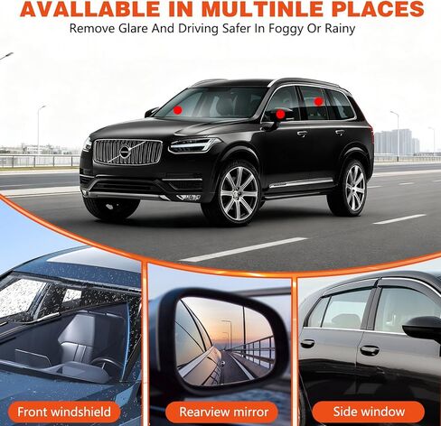 قطعتان من مزيل غشاء الزيت الزجاجي للسيارة، مركب زجاجي قابل للدوران 100 مل مع لوح تنظيف، فرشاة تنظيف غشاء زيت السيارة لنوافذ السيارة، رؤية واضحة لتحسين رؤية القيادة in Kuwait