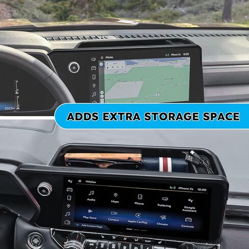 صينية تنظيم لوحة القيادة EDBETOS متوافقة مع 2023 2024 2025 Chevy Colorado/GMC Canyon Accessories صندوق تخزين حامل الهاتف خلف شاشة لوحة التحكم وحدة تخزين إدراج منظم لوحة القيادة الداخلية in Saudi Arabia