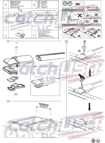 لفولفو XC90 SUV 2003-2014 أرفف لسقف السيارة عبر القضبان على السطح صندوق البضائع على السطح خيمة الدراجة كانو سلة الناقل in Saudi Arabia