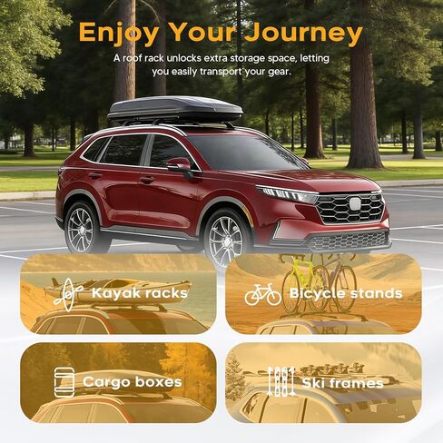 قضبان متقاطعة لرف السقف Powerty 260LBS لـ 2023-2026 Honda CR-V & CRV Sport Hybrid، قضبان متقاطعة للأمتعة من الألومنيوم لـ CRV، ملحقات قضبان السقف لحامل البضائع in Saudi Arabia