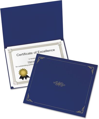 Oxford Certificate Holders, Dark Blue, Letter Size, 5 per Box (29900235BGD) in Kuwait