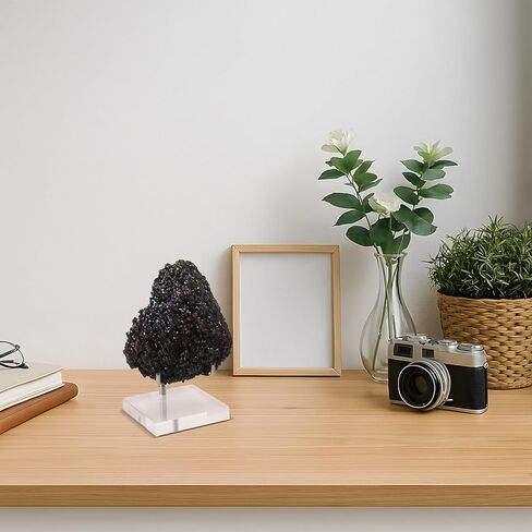 20 قطعة حامل عرض ذراع معدني قابل للتعديل مع قاعدة أكريليك حامل لوحة زخرفية فضية حامل لكتاب الصور مجموعة الجيود المعدنية والعقيق المرجاني in Kuwait