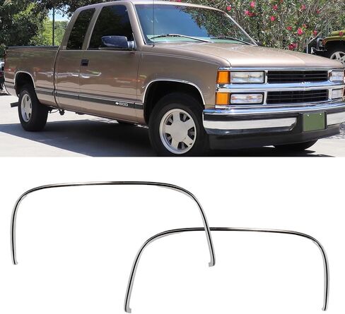 Rear Fender Molding Trims Chrome Fit For 1988-1999 Chevy C/K1500 1988-2000 C2500 15546459, GM1790106, 15546460, GM1791105 Rear Left and Right in Saudi Arabia